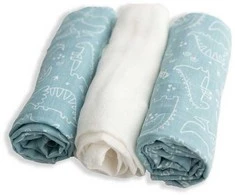 Baby Matex MUSLIN DESIGN sauskelnės, 3 vnt. pakuotė, 70x80 dydis