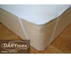 Čiužinio apsauga, vandeniui atsparus higieninis užvalkalas 200x220 cm lovai, baltas PVC laminuotas audinis, apsauga nuo nelaikymo, Oeko-Tex sertifikatas, neperšlampama paklodė