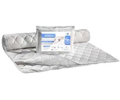 Hipoalerginis čiužinio paklotas, 200x220 cm, medicininis, baltas, su guma, alergiškiems, kvėpuojantis čiužinio apsauga