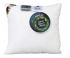 Antialerginė pagalvė 70x80 cm, balta dygsniuota, švelnus perkelis, 100% ekologiška medvilnė, 1000g užpildas, hipoalerginė miego pagalvė, minkšta patalynė