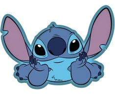 Poduszka dekoracyjna 33x25 Lilo and Stitch mėlyna kształtka przytulanka