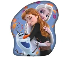 Poduszka dekoracyjna 33x28 Frozen Kraina Lodu Sister Love mėlyna kształtka przytulanka
