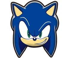 Poduszka dekoracyjna 33x29 Sonic mėlyna kształtka przytulanka