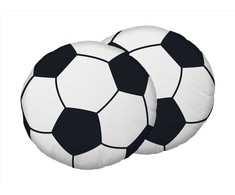 Poduszka dekoracyjna 35 cm Football piłka balta juoda kształtka przytulanka