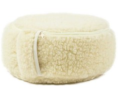 Merino vilnos meditacijos pagalvėlė, užpildyta grikiais, ergonominė atrama, 30 cm x 15 cm, terapinė pagalvė, sėdėjimui