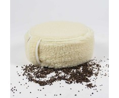 Merino vilnos meditacijos pagalvėlė, užpildyta grikiais, ergonominė atrama, 30 cm x 15 cm, terapinė pagalvė, sėdėjimui