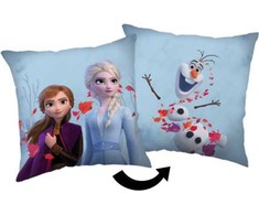 Poduszka dziecięca 40x40 Frozen Anna Elsa Olaf frozen mėlyna dekoracyjna
