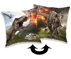 Poduszka dziecięca 40x40 Park Jurajski dinozaury wulkany 7318 Jurassic Word Volcano