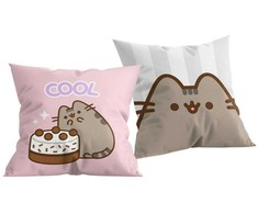 Poduszka dziecięca 40x40 Pusheen Kot rožinė pilka tort H1