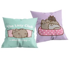 Poduszka dziecięca 40x40 Pusheen Koty miętowa violetinė H1