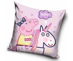 Poduszka dziecięca 40x40 Świnka Peppa Pig 5770 jednorożec koń konik kucyk gwiazdki rožinė