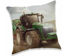 Poduszka dziecięca 40x40 Traktor žalia 9596 smėlio sp. žalia dziecięca dekoracyjna