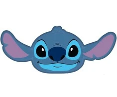 Poduszka kształtka 35x30 Lilo and Stitch mėlyna przytulanka