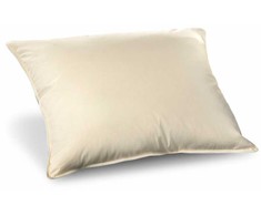 Puspūkių pagalvė 70x80 cm, ekru, 2kg, natūralus užpildas, 100% medvilnės užvalkalas, lengva izoliacija, minkšta ir puri, sugerianti drėgmę, vieno skyriaus, OEKO-TEX sertifikatas, miego kokybei