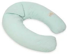 Multitex „Relax Muslin“ pozicionavimo pagalvė, 190 cm, mėtinė, skirta žindymui, nėštumui, atsipalaidavimui