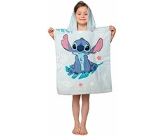 Poncho vaikams 50x115 Lilo and Stitch mėlyna ręcznik su kapturem dziecięcy Jf24