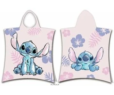 Disney Poncho vaikams 50x115 Lilo and Stitch rožinė ręcznik su kapturem dziecięcy Jf24