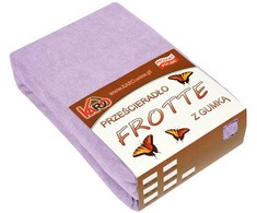 Prześcieradło frotte su gumką wrzosowe 6838 80x200 KARO