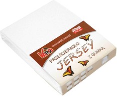 Džersio lakštas su elastine juostele 80x160 balta 001 storis 150g/m2 KARO