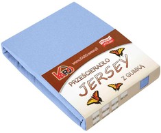 Džersio paklodė su elastine juostele 80x160 mėlyna 028 KARO