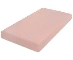 Matex Muslino paklodė su guma, elastinga paklodė čiužiniui iki 25 cm, 90x200 cm pudros rožinė, Oeko-Tex sertifikuota medvilninė paklodė, minkšta patalynė