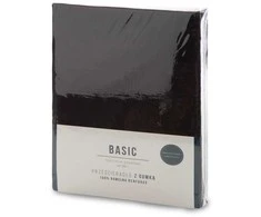 Paklodė 220x200 Basic juoda vienspalvė čiužiniui 30 cm Eurofirany