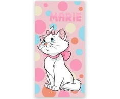 Rankšluostis Disney Aristocats Ręcznik dziecięcy 70x140 Kotka Marie rožinė plażowy bawełniany C24