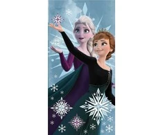 Rankšluostis Ręcznik plażowy 70x140 Frozen 2 Anna i Elza mėlyna bawełniany August 23