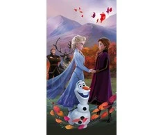 Rankšluostis Ręcznik plażowy 70x140 Frozen 2 Kraina Lodu 9619 Anna Elsa Olaf na wietrze dziecięcy
