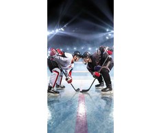 Rankšluostis Ręcznik plażowy 70x140 Hokej na lodzie Ice hockey 9725 bawełniany łyżwy gra w hokeja zawodnicy młodzieżowy
