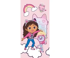 Rankšluostis Ręcznik plażowy 70x140 Koci domek Gabi rožinė bawełniany Gabby´s Dollhouse JF 02