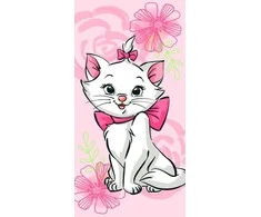 Pink Marie Cat "Rožinė flower" Vaikiškas rankšluostis, 70x140 cm