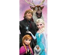 Rankšluostis Ręcznik plażowy 70x140 Kraina Lodu Frozen rodzinka rožinė plażowy bawełniany Kids25
