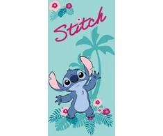 Rankšluostis Ręcznik plażowy 70x140 Lilo i Stitch „Hawaii” miętowy szybkoschnący