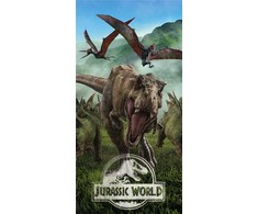 Rankšluostis Ręcznik plażowy 70x140 Park Jurajski dinozaury las 6793 Jurassic World Park bawełniany dziecięcy 6793