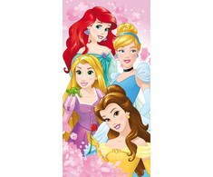 Rankšluostis Ręcznik plażowy 70x140 Princesės Princess rožinė dziecięcy bawełniany Kids25