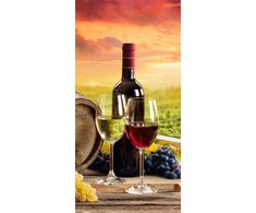 Jerry Fabrics Wine Rankšluostis, 70x140 cm