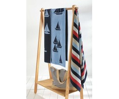Paplūdimio rankšluostis, 80x180 cm, 100% medvilnės kilpinis audinys, 430 g/m², su pakabinimo kilpa, paplūdimiui, saunai ar baseinui, Oeko-Tex sertifikatas, minkštas vonios rankšluostis