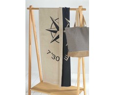 Paplūdimio rankšluostis, 80x180 cm, 100% medvilnės frotinis audinys, 430 g/m², su pakabinimo kilpa, paplūdimiui, saunai ar baseinui, draugiškas odai, Oeko-Tex sertifikatas, minkštas