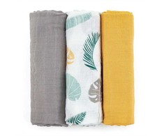 Petite&amp;Mars Moussy - bambukinės sauskelnės, rinkinys iš 3 | Ochra