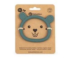 Petite&amp;Mars Teddy - meškiuko formos silikoninis dantukas | Misty Žalias