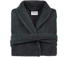 Medvilninis kilpinis chalatas, unisex viešbučio stiliaus chalatas, 450 g/m² tankis, sugeriantis medvilninis chalatas, kelių ilgio namų chalatas, minkštas vonios drabužis