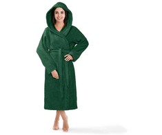 Medvilninis kilpinis chalatas su kapšonu, unisex dizainas, 450 g/m² tankis, chalatas iki kelių su kišenėmis, sugeriantis viešbučio stiliaus chalatas, namų apranga