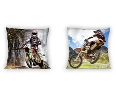 MCU Užvalkalas bawełniana 40x40 Cross motocykl smėlio sp. mėlyna dvipusė Faro