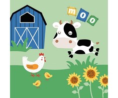 Detexpol Užvalkalas Niemowlęca bawełniana 40 x 40cm wesoła farma