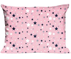 Bez Marki Užvalkalas bawełniana 40x60 gwiazdki rožinė Kids