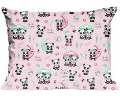 Extrapościel Cotton Pillowcase Kids 24 - Rožinė Pandas, 50x60 cm