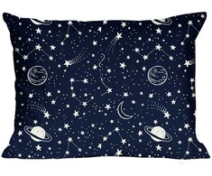 Karo Užvalkalas bawełniana 50x60 gwiazdozbiór tamsiai mėlyna planety Kids