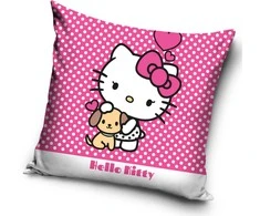 Užvalkalas dekoracyjna 40x40 Hello Kitty rožinė welwetowa 12 Carbotex