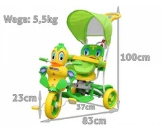 Roger Vaikiškas triratis Duck Bike žalias